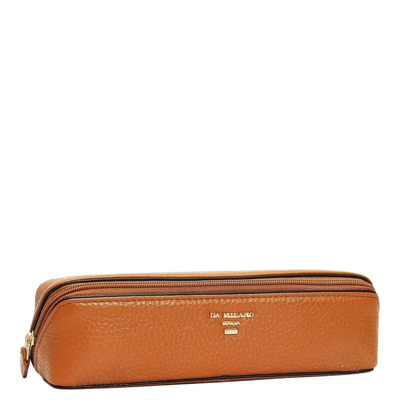 Da Milano Wax Leather Multi Pouch - Caramel